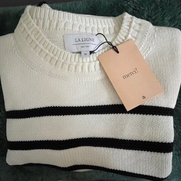 La Ligne Sweaters - La Ligne's Jill Sweater White and Black - NWT! Purchased Directly from La Ligne!